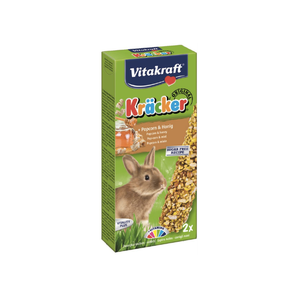 Vitakraft Krcker 2-pak m. popcorn - kanin